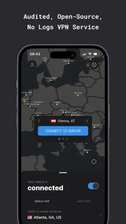 IVPN iPhone app, screen 3 of 4