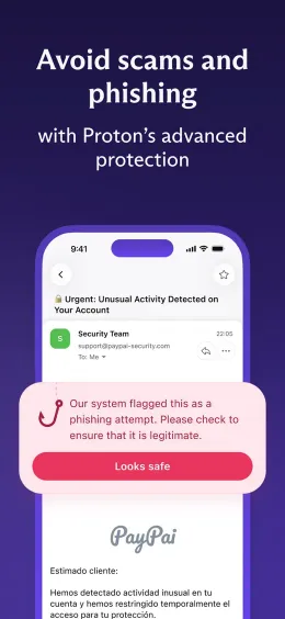 Proton Mail iPhone app, screen 4 of 4