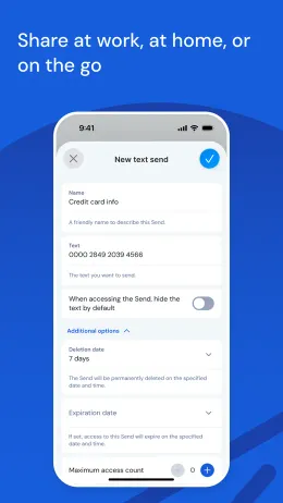 Bitwarden iPhone app, screen 4 of 4